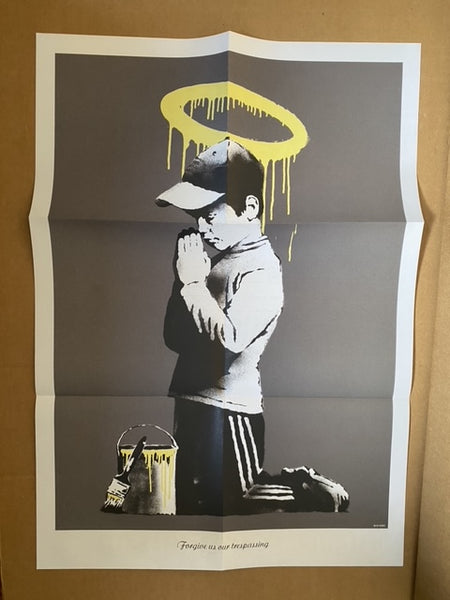 Banksy: Forgive Us Our Trespassing, 2010 with original Art packed envelope