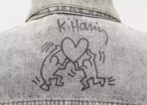 Keith Haring: Love Original Drawing on Jacket hand signed