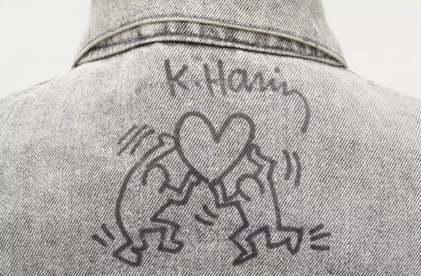 Keith Haring: Love Original Drawing on Jacket hand signed