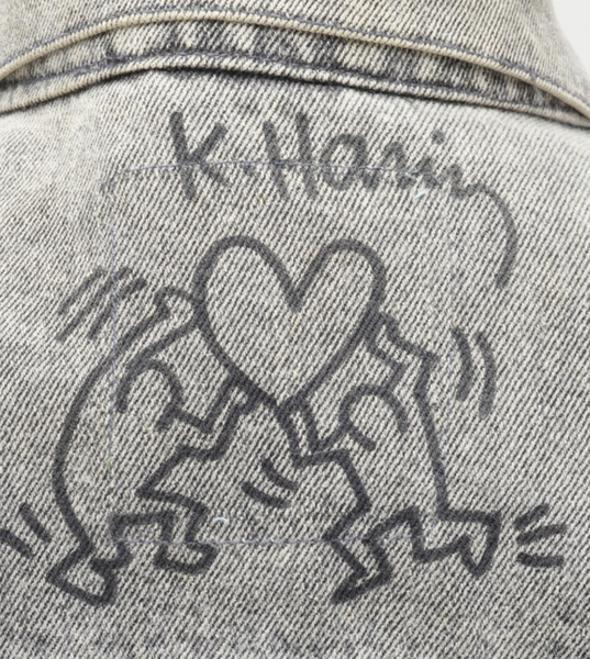 Keith Haring: Love Original Drawing on Jacket hand signed