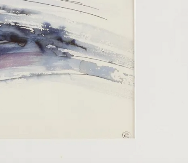 Dora Maar: Abstract Watercolor & Ink painting on paper c.1960s