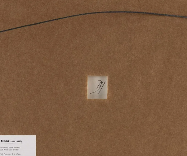 Dora Maar: Abstract Watercolor & Ink painting on paper c.1960s