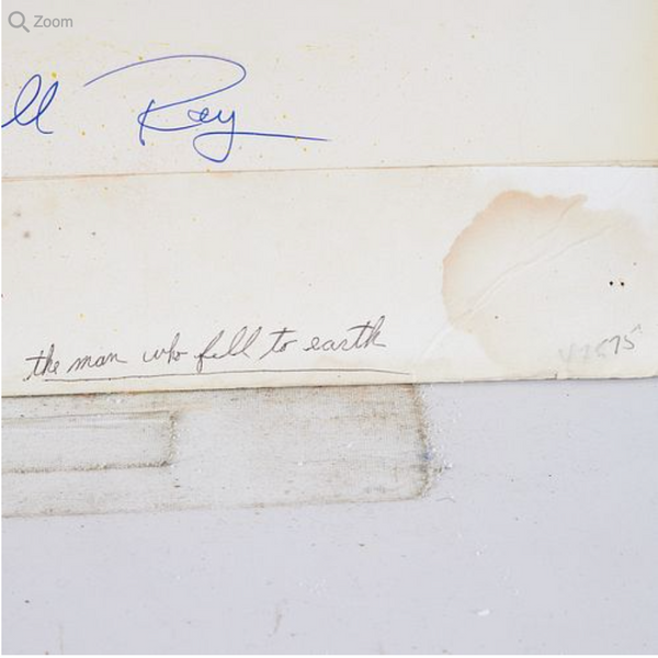 David Bowie, RCA Music Original Cover Art for Man Who Fell to Earth 1977