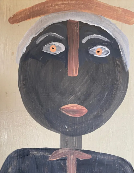 Mose Tolliver (MoseT): Self Portrait, Oil on Panel