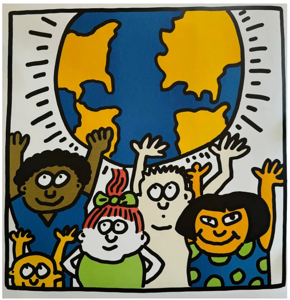 Keith Haring (After): We are the World, 1992 Poster (c) Estate of Keith Haring