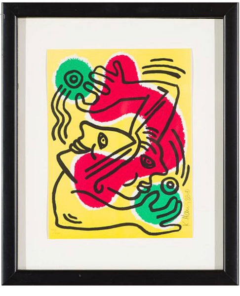 Keith Haring: International Volinteer Day, 1988 Hand-signed COA from the World Federation of United Nations