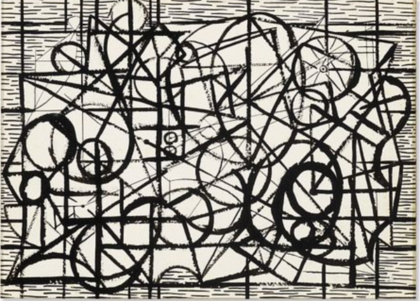 Lloyd Raymond Ney: Abstract Ink on Paper, 1945