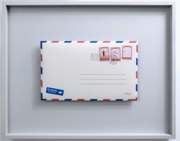 Pejac: Love Letter, 2018 Custom made envelope from Paper Arches 250 gr with crate