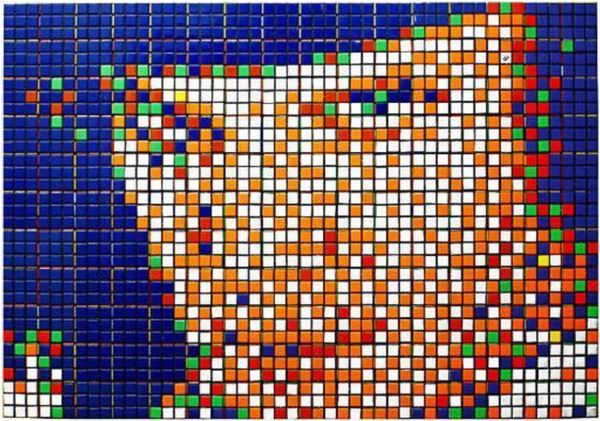 Invader: Rubik Kubrick I- Alex, 2006 Screenprint POW stamped with seal