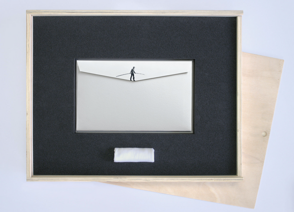 Pejac: Love Letter, 2018 Custom made envelope from Paper Arches 250 gr with crate