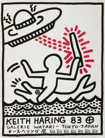 KEITH HARING 1983 GALERIE WATARI ポスター keith-haring-galerie-